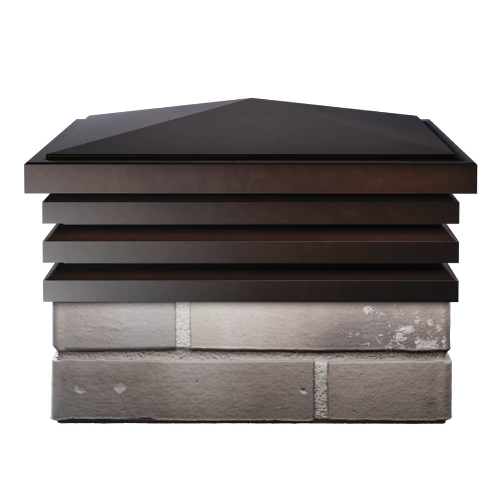 Колпак Zking Бона ХайТек Коричневый на столб 1.5х1.5 кирпича (385х385мм) Тольятти фото