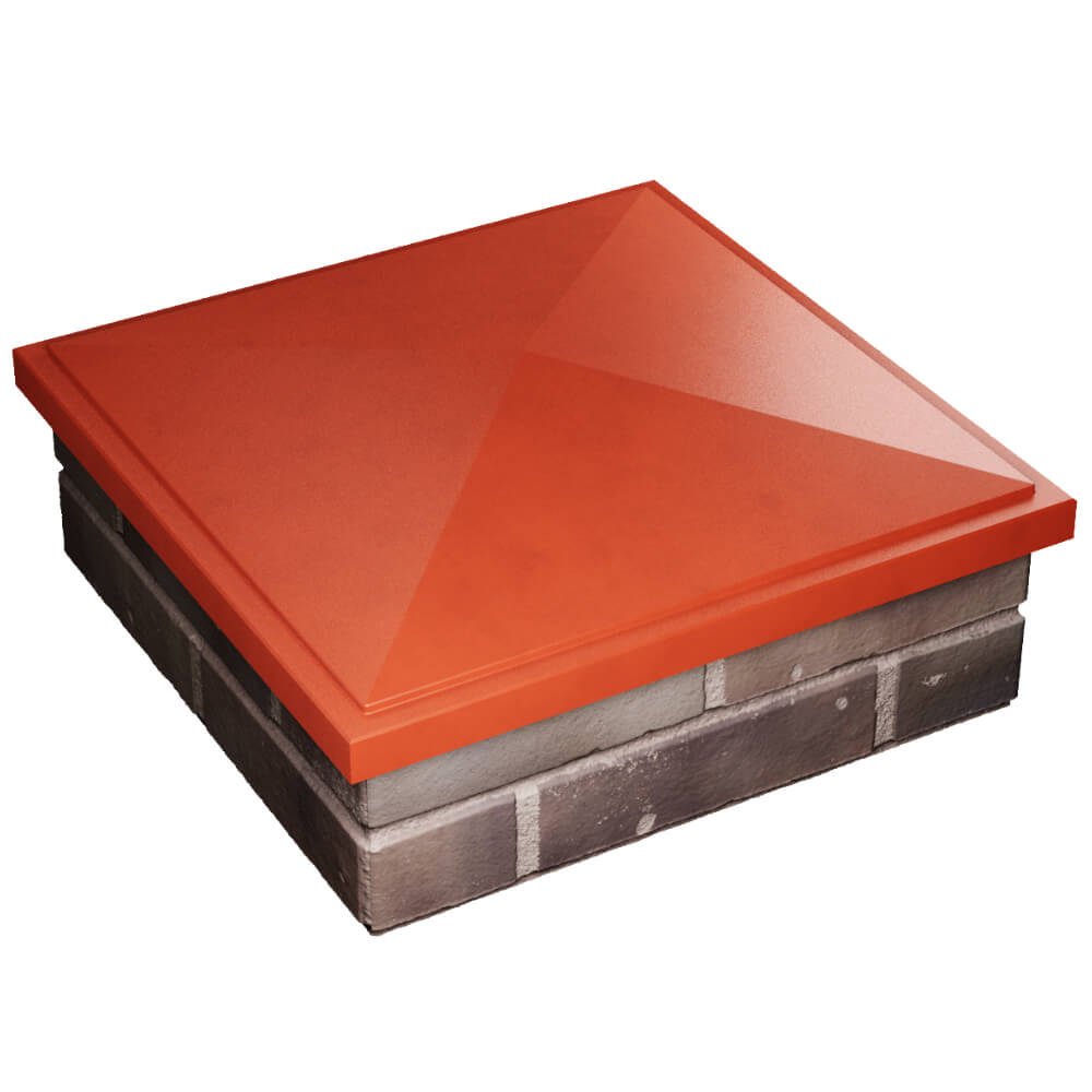 Колпак Zking БонаМоно Красный на столб 2х2 кирпича (515х515, 530х530мм) в Тольятти фото