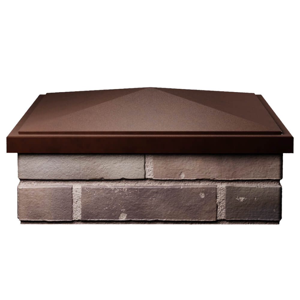 Колпак Zking БонаМоно Коричневый на столб 2х2 кирпича (515х515, 530х530мм) Тольятти фото