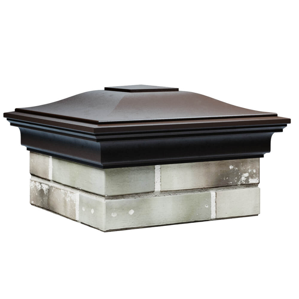 Колпак Zking Монблан Коричневый на столб 1.5х1.5 кирпича (385х385мм) в Тольятти фото