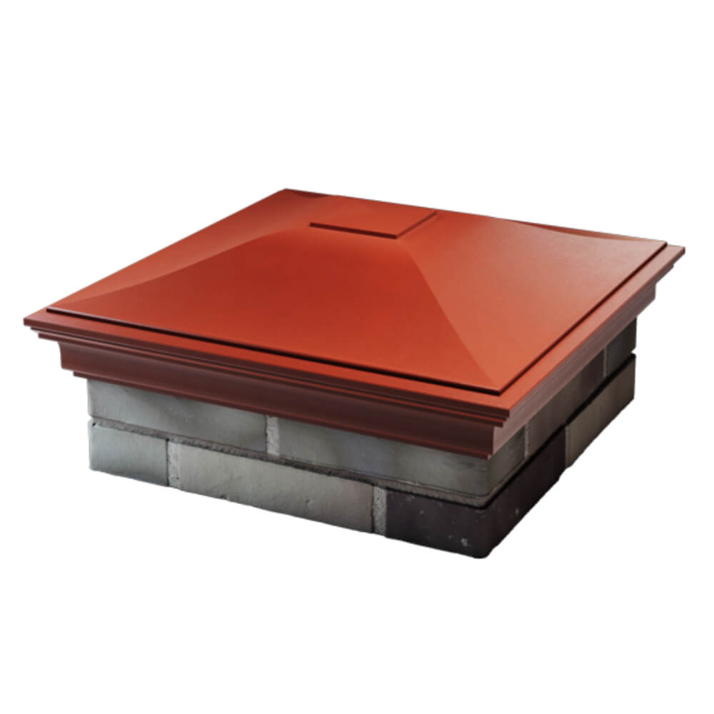 Колпак Zking Монблан Красный на столб 2х2 кирпича (515х515мм) в Тольятти фото