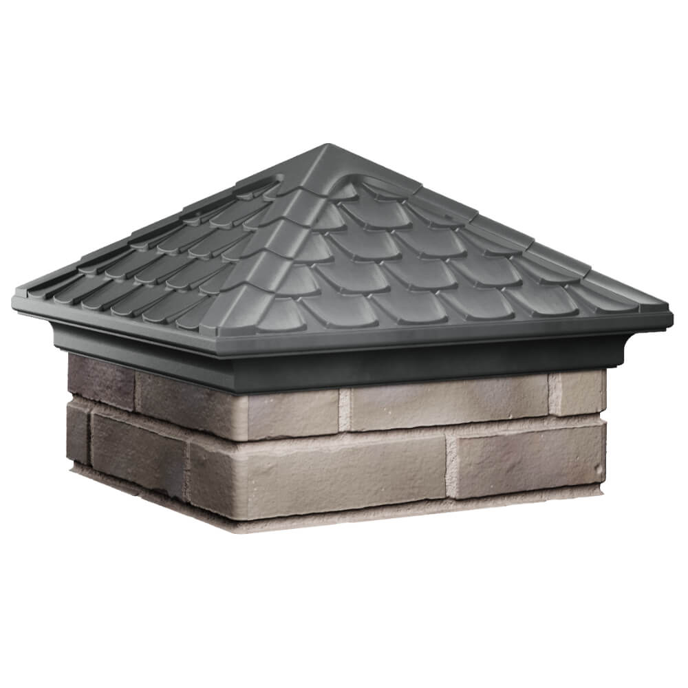 Колпак Zking Эльбрус Серый на столб 1.5х1.5 кирпича (385х385мм) в Тольятти фото