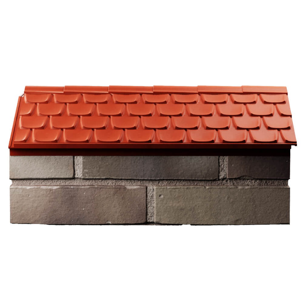 Парапет Zking Эльбрус Красный с посадкой на 1 кирпич (255мм) в Тольятти фото
