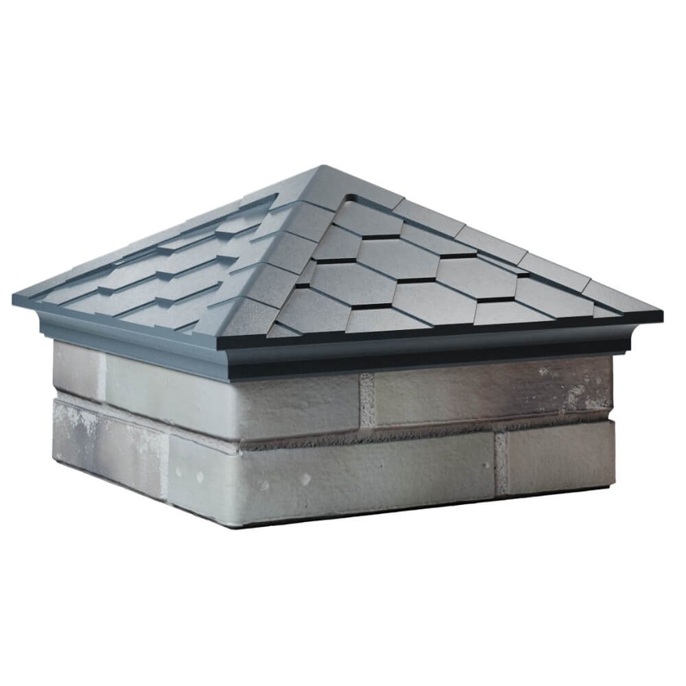 Колпак Zking Эверест Серый на столб 1.5х1.5 кирпича (390х390мм) в Тольятти фото