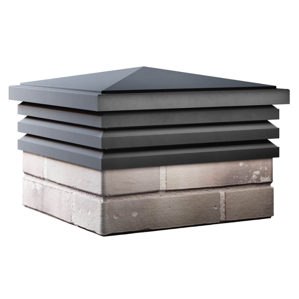 Колпак Zking Бона ХайТек Серый на столб 1.5х1.5 кирпича (385х385мм) в Тольятти фото