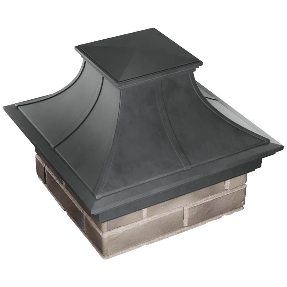 Колпак Zking Монблан Премиум Серый на столб 1.5х1.5 кирпича (385х385мм) в Тольятти фото