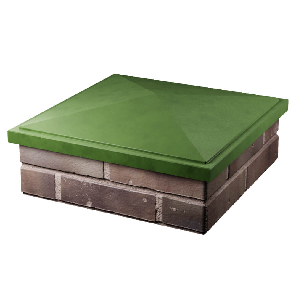 Колпак Zking БонаМоно Зеленый на столб 2х2 кирпича (515х515, 530х530мм) в Тольятти фото