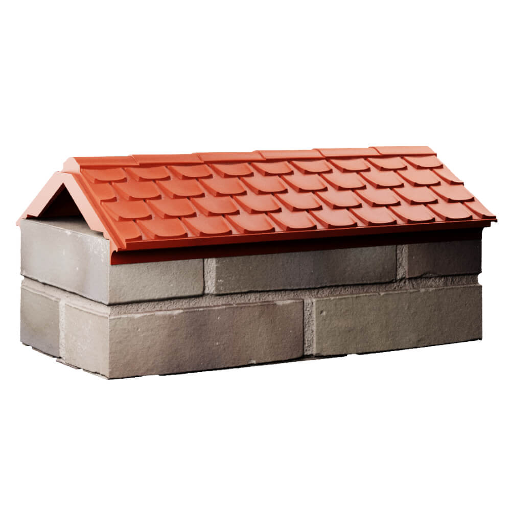 Парапет Zking Эльбрус Красный с посадкой на 1 кирпич (255мм) Тольятти фото