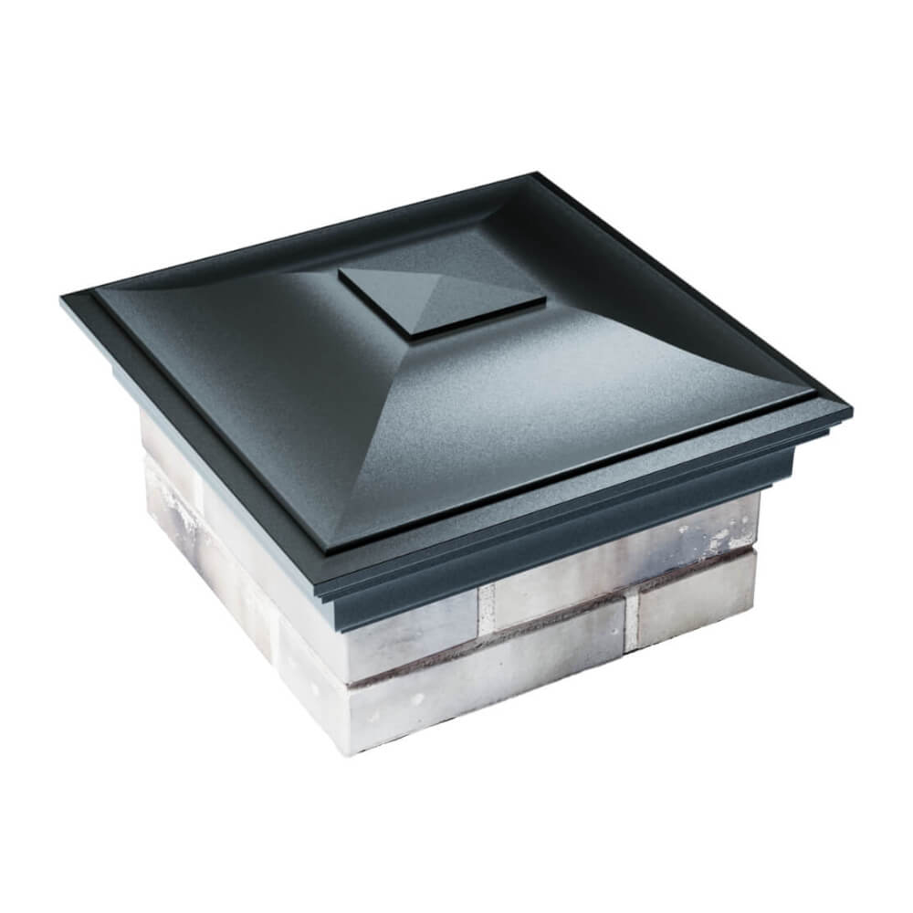 Колпак Zking Монблан Черный на столб 1.5х1.5 еврокирпича 0.7НФ (355х355мм) в Тольятти фото