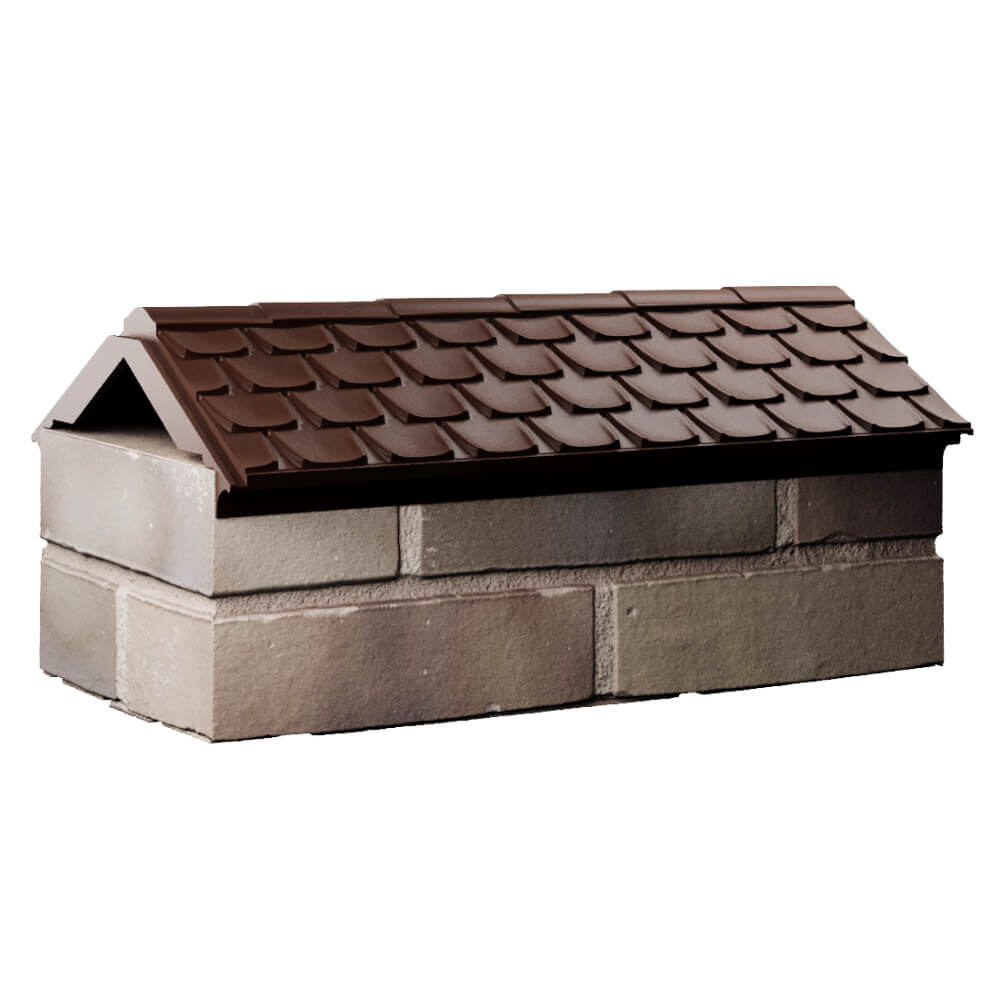 Парапет Zking Эльбрус Коричневый с посадкой на 1 кирпич (255мм) Тольятти фото