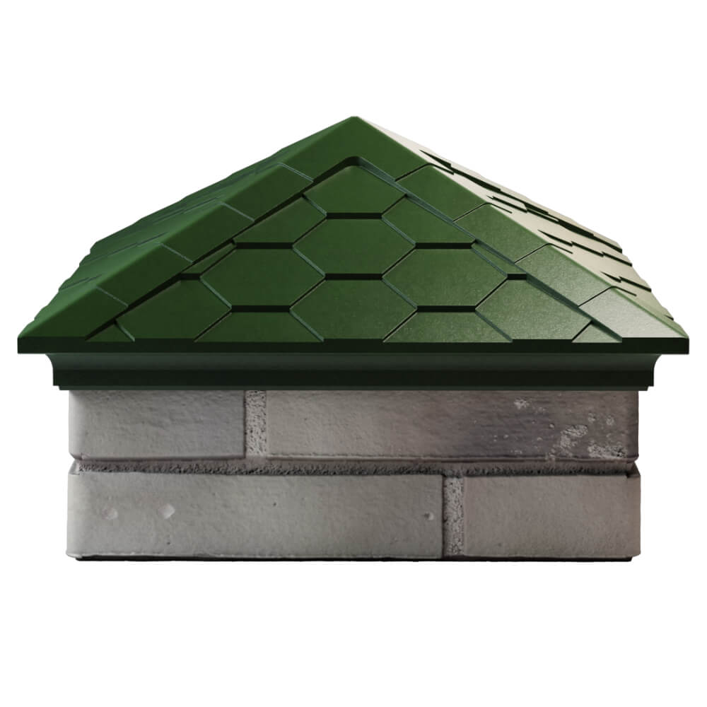 Колпак Zking Эверест Зеленый на столб 1.5х1.5 кирпича (390х390мм) Тольятти фото