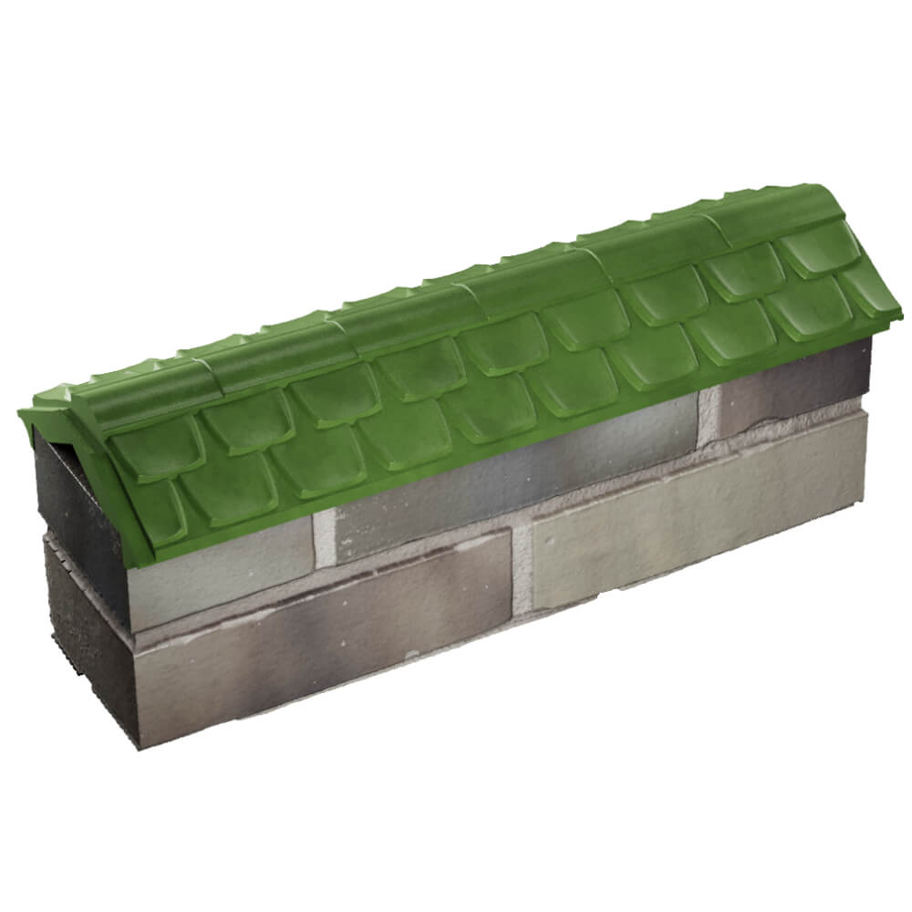 Парапет Zking Эльбрус Зеленый с посадкой на 0.5 кирпича (130мм) в Тольятти фото